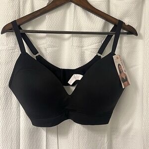Joyspun Wireless Wirefree‎ Bra Women's size XXXL Seamless Light Padding Black